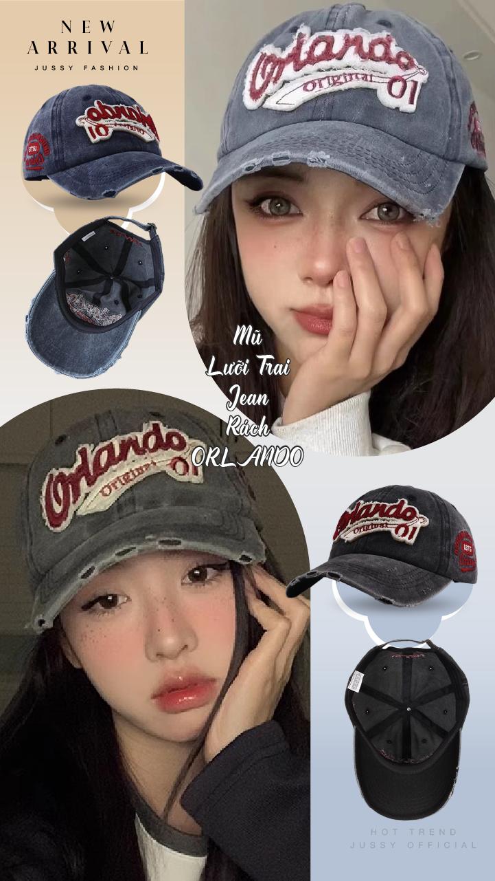 Product Introduction of Mũ Lưỡi Trai Nam Nữ ORLANDO Jussy Official Nón Kết Chất Jean Wash Form Mềm Unisex Nhiều Màu Hot Có Khóa Điều Chỉnh Women Cap Hat 4