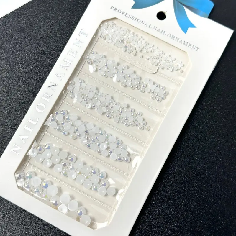 Phụ kiện trang trí nail Túi Trai nửa , túi chia size , mix size 0