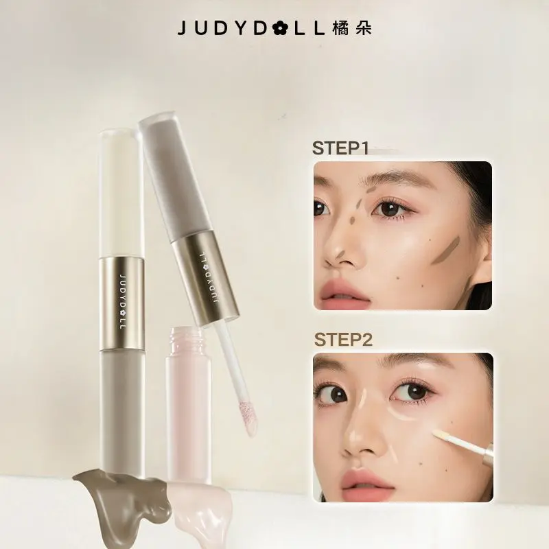 Kem Tạo Đường Viền Dạng Lỏng Judydoll, Hai Đầu, Đánh Bóng Và Tạo Đường Viền, Hoàn Thiện Lì Và Làm Sáng, Dán Đánh Bóng, Thích Hợp Cho Mũi, Đường Viền Dạng Lỏng Phấn Mũi 1