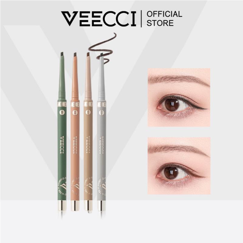 VEECCI Bút gel kẻ mắt không thấm nước không lem lâu trôi dành cho người mới tập và mới bắt đầu bút kẻ mắt hình con tằm