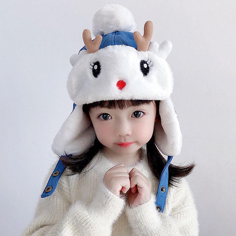 Product Introduction of Winter Thicken Kids Hats Children Russian Cartoon Faux Fur 3