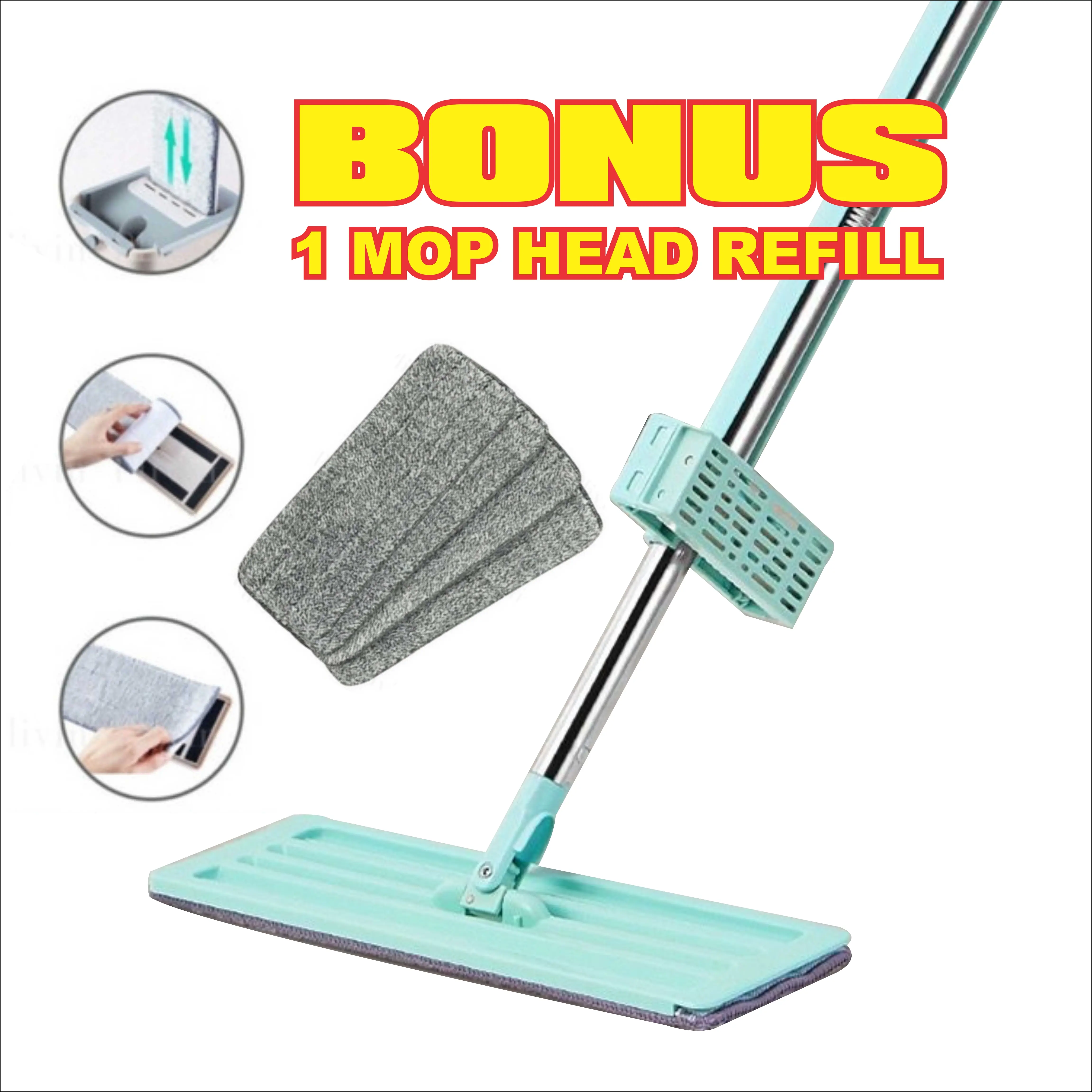 Alat Pel Lantai Ultra Mop / Pel Lantai Tarik Handsfree /Alat Pel Praktis Berkualitas