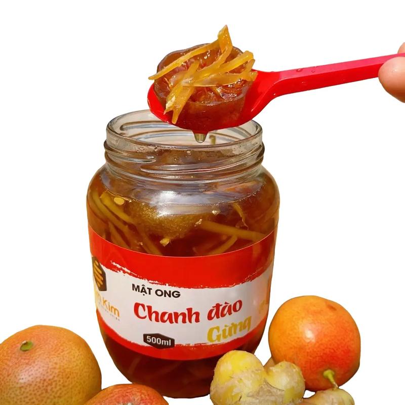 Chanh Đào Gừng Mật Ong Điềm Kim hũ 500ml