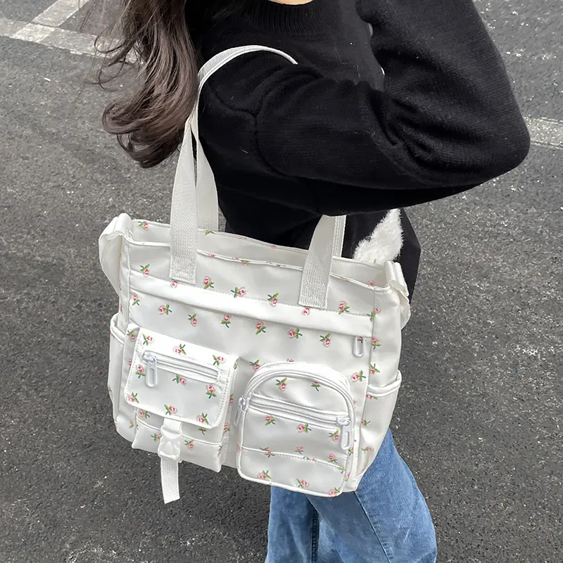 Mismi Kiara Bag Tas Selempang Wanita Stylish Flower Korea Sling Bag Perempuan Travel Tote Bag Resleting - 38K 2