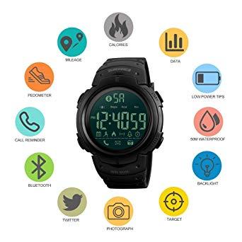 SmartWatch Tahan Air Bluetooth Original Jam Tangan Pria SKMEI Digital Smart Watch 4