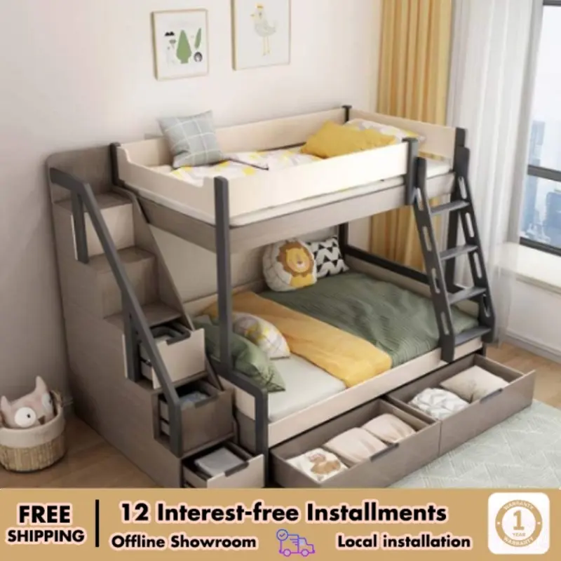 [Pre order ] Upper and Lower Beds Nordic Unit Multifunctional Double Bed