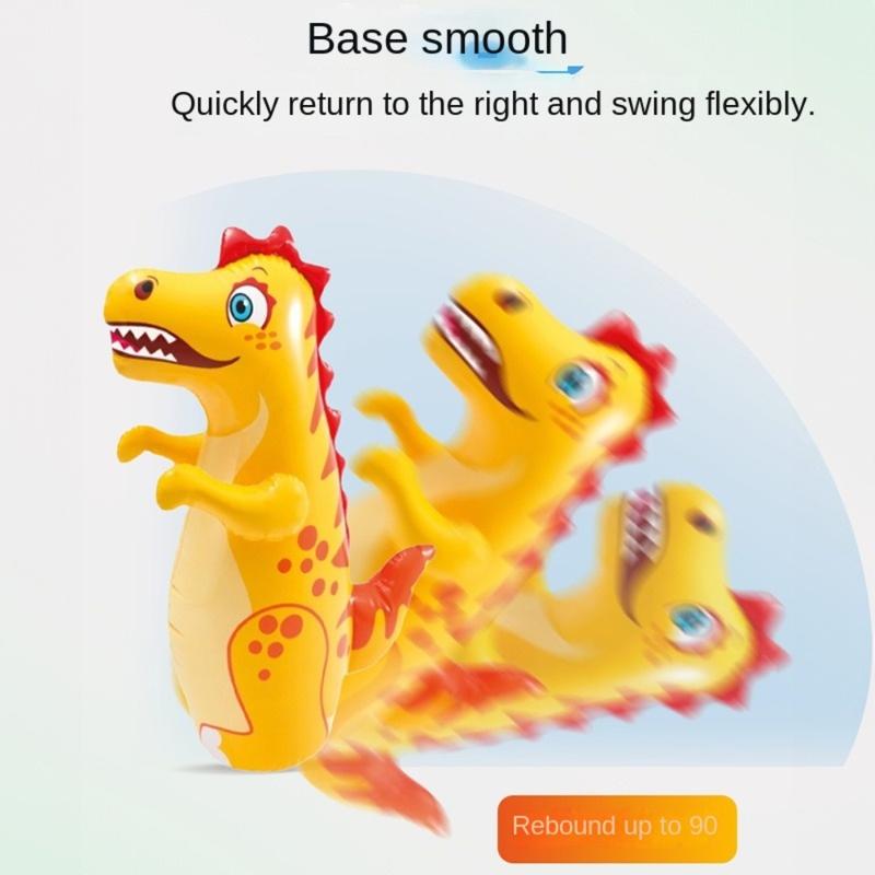 Fun Interactive 3D Inflatable Dinosaur Punching Bag Dinosaur Shape Gifts Standing Punching Bag PVC Parent Child Toys Outdoors Game 4