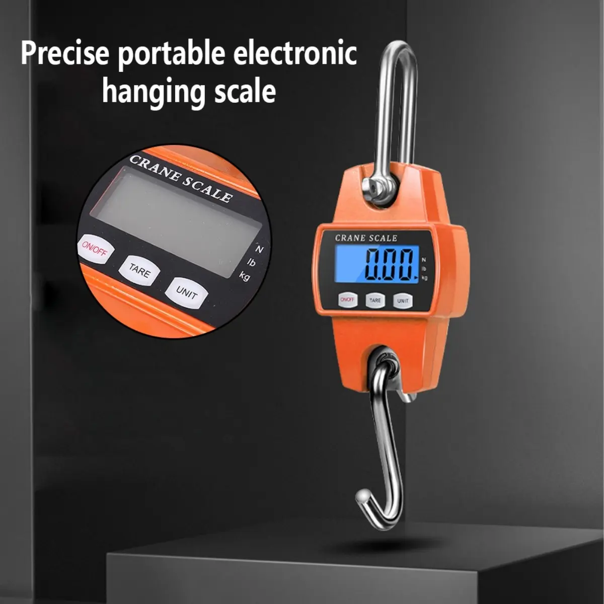 【presale】Luggage Scale 300kg Mini Hanging Scale LCD Digital Crane Scale Hanging Hook Heavy Duty Weighing Scales