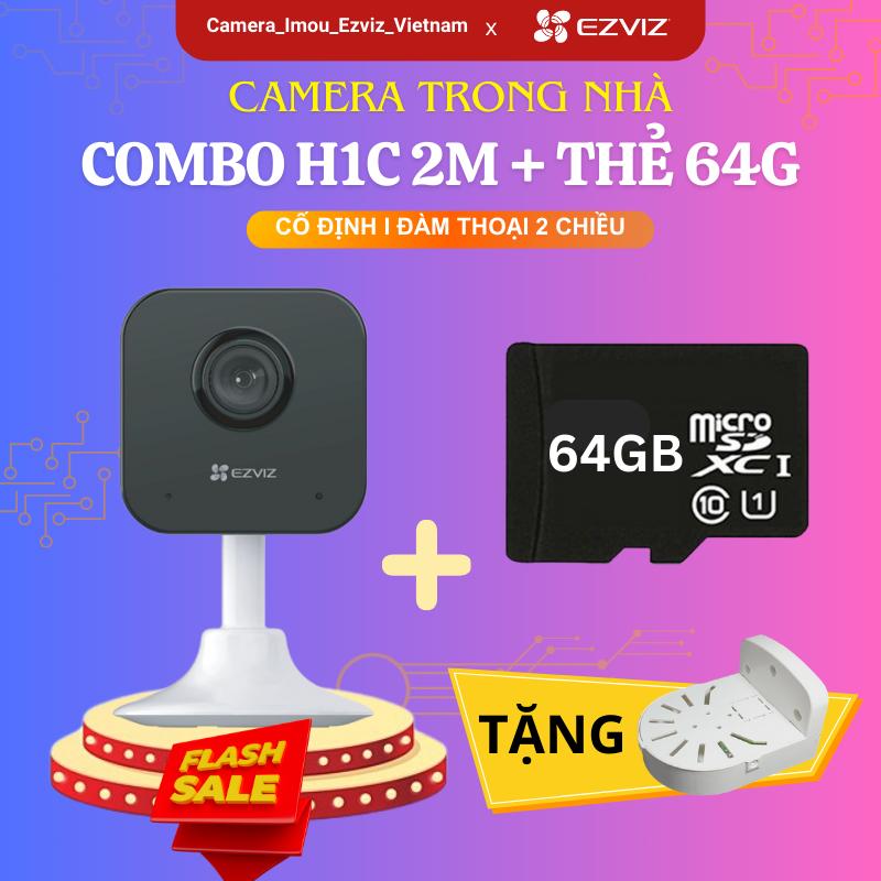 {Combo} Camera Wifi Ezviz H1C 2M + Thẻ nhớ 64G