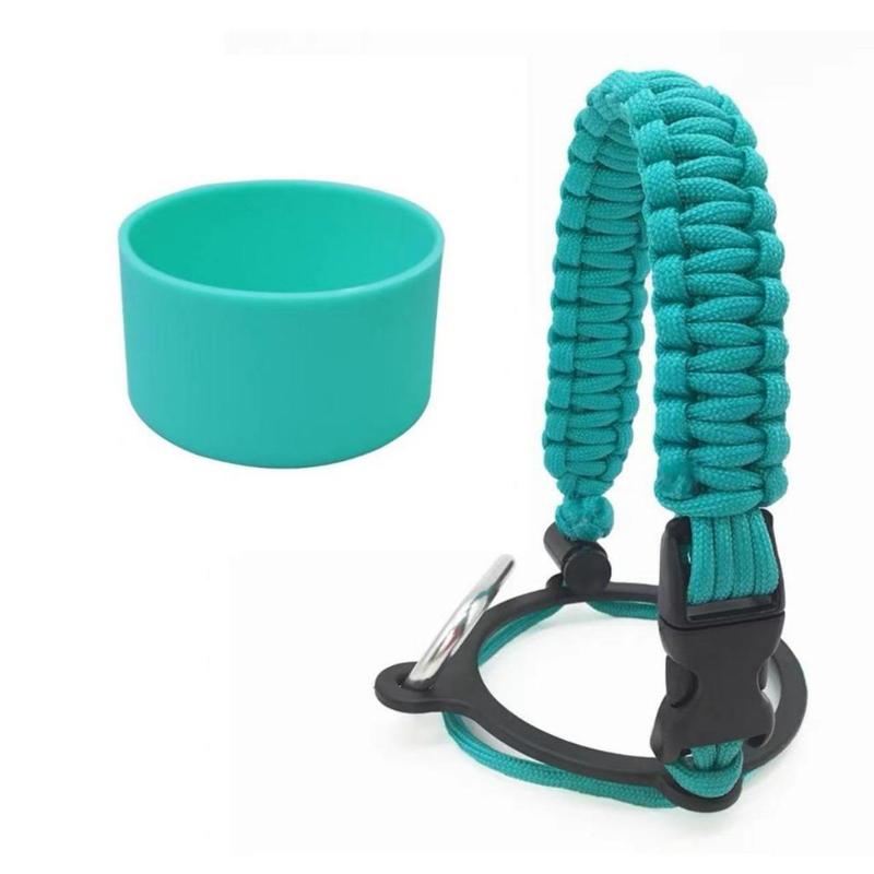 2PCS Aquaflask Bottle Rope+Bottle Cover HydroFlask 12oz-40oz Hydro Flask Non-slip Cup Cover+Aquaflask Cup Rope Silicone Anti-skid Pad Cup Rope Water Bottle 5