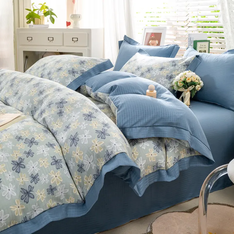 Bộ chăn trần ga gối Cotton Lụa MarkJacob - 26 màu ( có vỏ ôm khoá sườn) 4