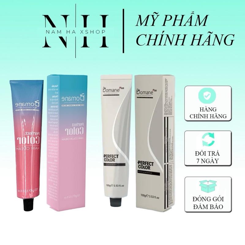 Thuốc nhuộm Bomane, màu nhuộm Bomane 100ml chuẩn bền màu chính hãng Bảng màu 1 Đổi Màu Tóc Nhuộm Tóc
