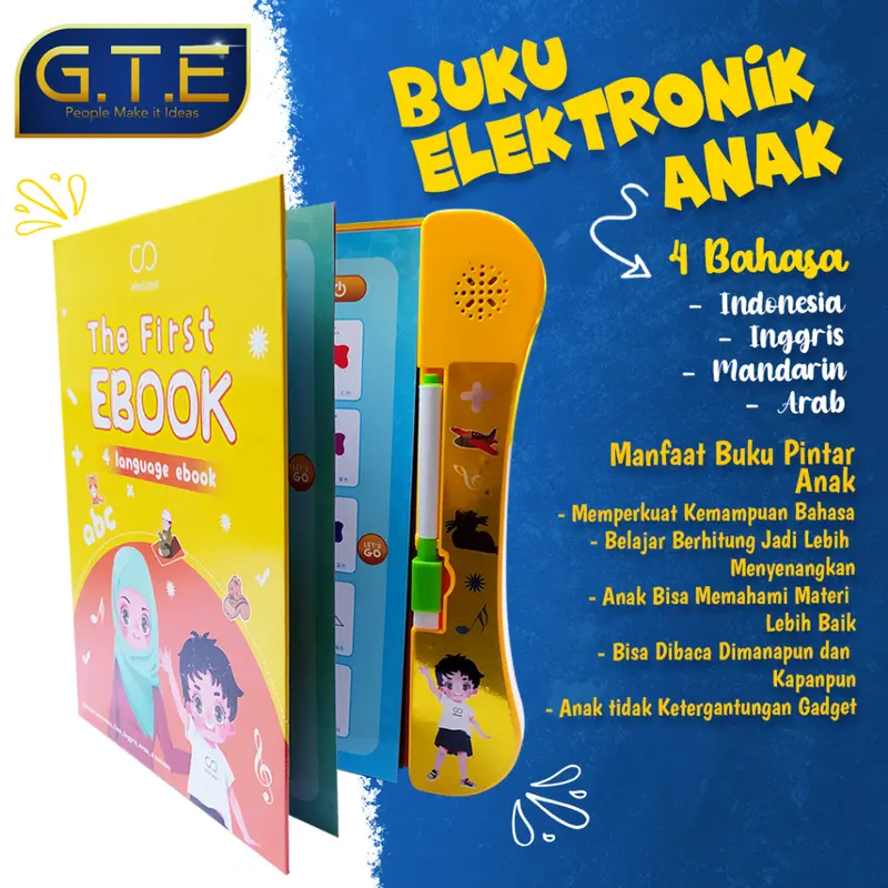 READY STOK Buku Pintar Elektronik Anak VIRAL 4bahasa[Arab Indonesi Inggris Mandarin]/ E Book Pintar Anak/ E BOOK Anak Islami / E BOOK anak 2