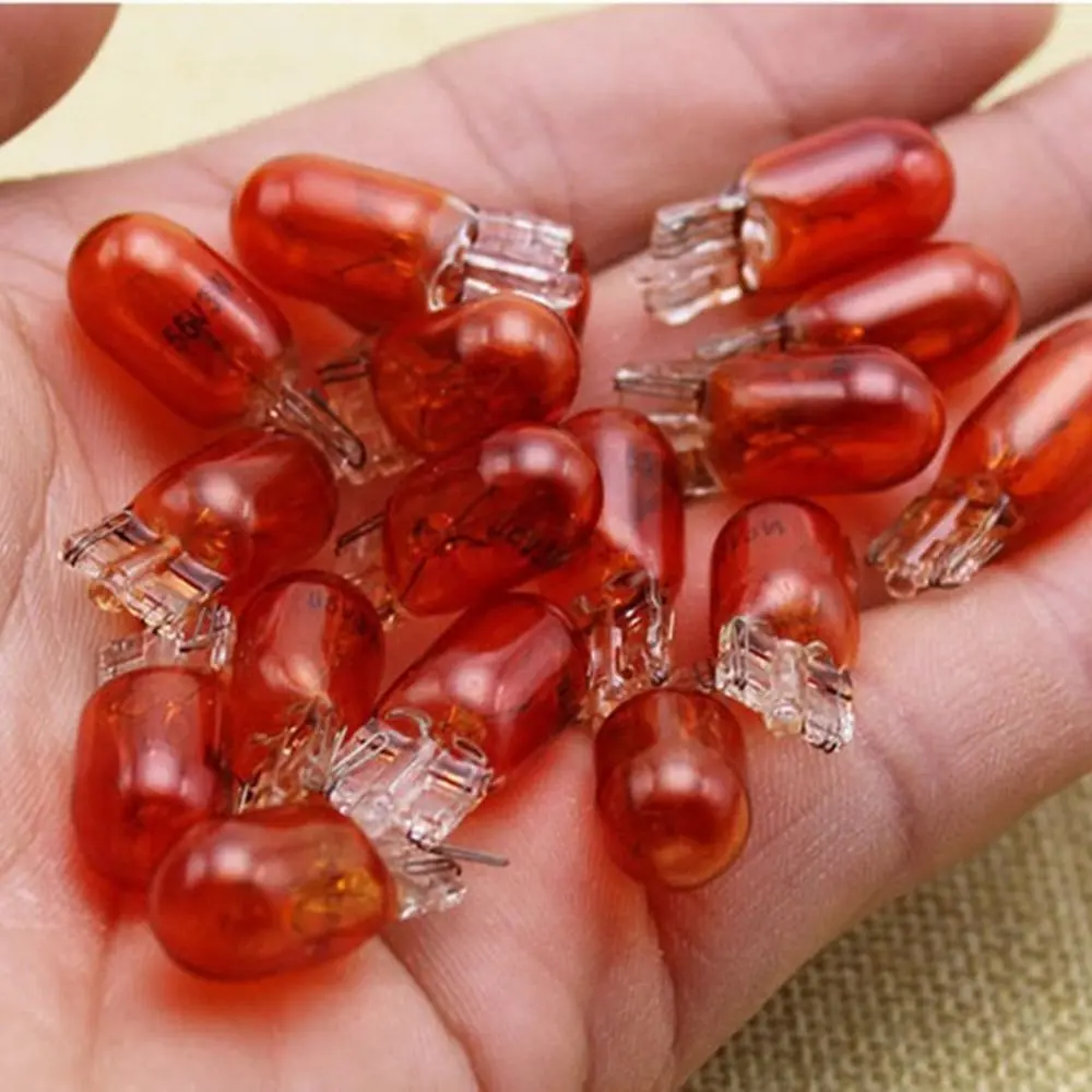 10pcs New 12v 48v Electric Bike Accessories White/Red Glass Plug-in Bulb Motorcycle Bulb Electric Bike Parts