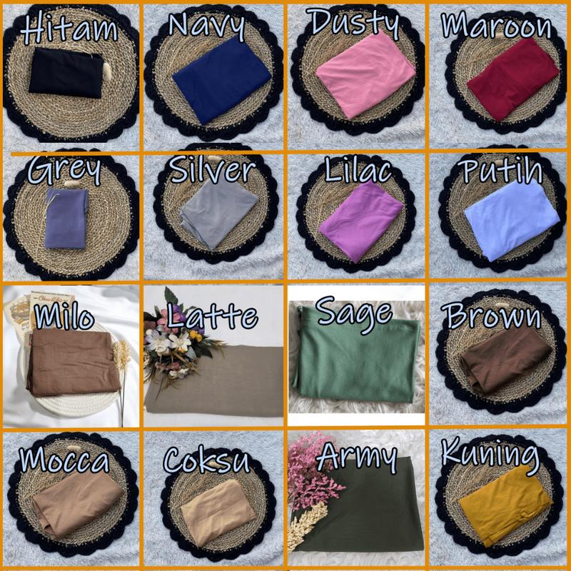 HIJAB SEGITIGA INSTAN JERSEY premium produk lokal umkm Kerudung Muslim Hitam 9
