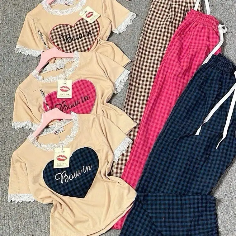 Áo Thun Nữ Phối Ren Đắp Tim JMK - Freesize < 48kg - 638 Collection-HT Fashion - Women, Top baby S nơ T-shirts