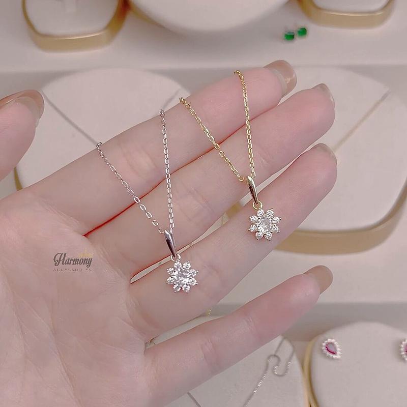  Dây chuyền nữ vòng cổ bạc 925 mặt bông tuyết đính đá | TRANG SỨC BẠC HARMONY VC49 