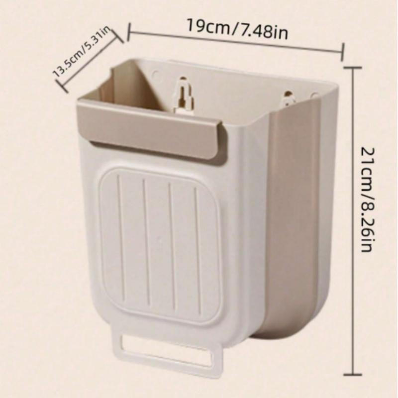 Random Color Foldable Kitchen Hanging Trash Bin, Cupboard Door Hanging Garbage Can, Household Waste Bin for Home Organizing Use 1