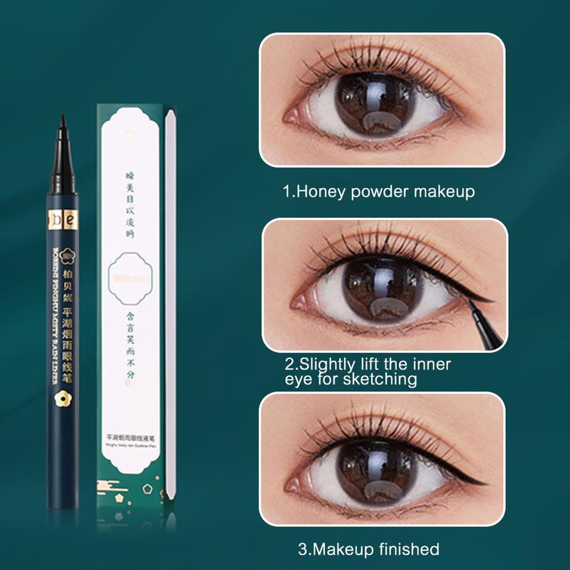 Product Introduction of 2 Colors Eyeliner Pencil Quick Dry Long-lasting Black Brown Eyeliner Pen Eye Makeup Makeup Tools 13