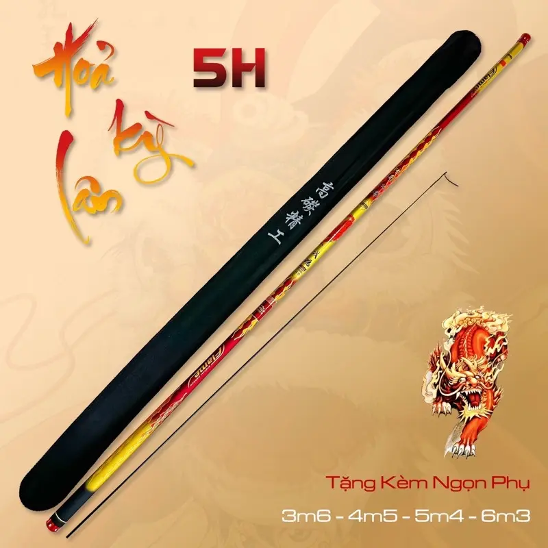 Hoả Kỳ Lân 5h cần câu cảm giác tặng kèm ngọn phụ cần bao chuẩn cho anh em 1