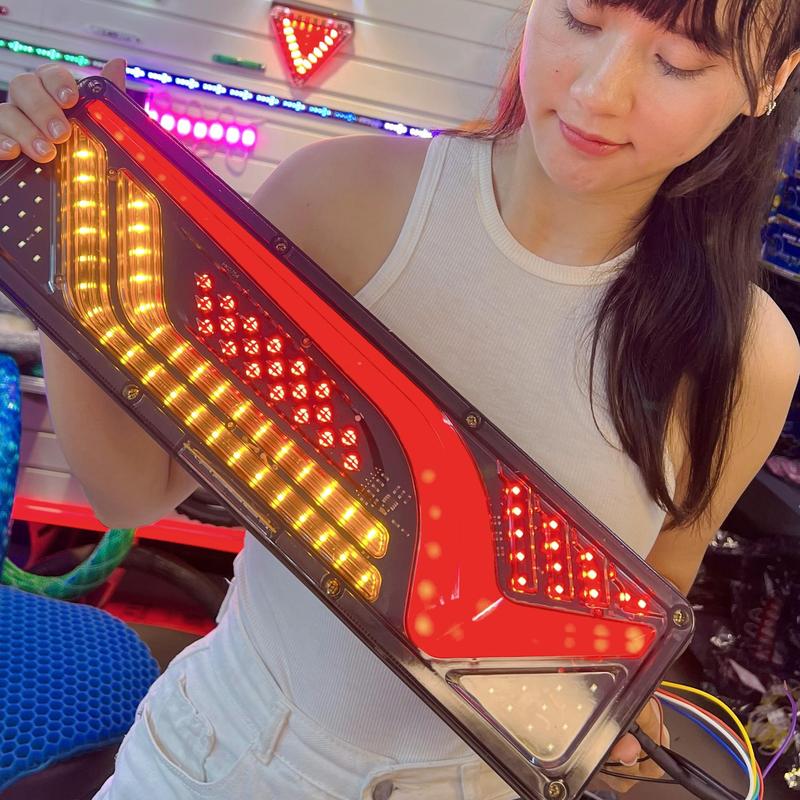 Đèn led HẬU 1 ĐÔI sau xe tải nhiều chế độ CHỮ V điện 12v và 24v Phụ Tùng