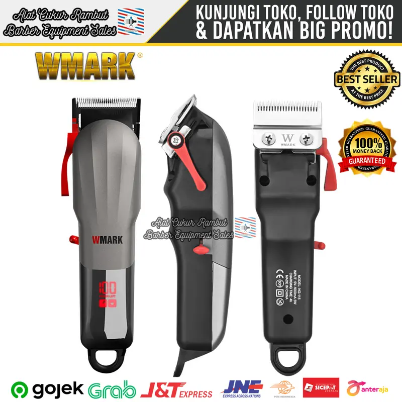 Alat Cukur Rambut Mesin Cukur Rambut Hair Clipper WMARK NG 115 Original 1