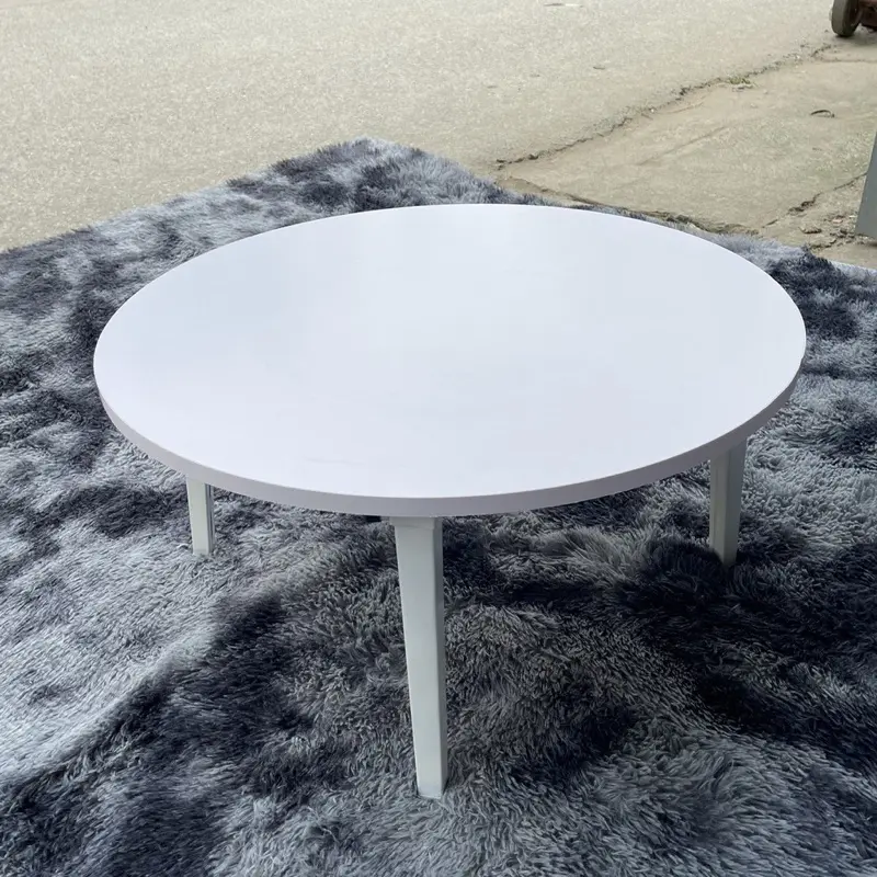 Bàn Bệt Tròn Chân Nhựa Gấp Gọn, Bàn Trà Gỗ MDF - Bàn Trà Sofa Tiện Lợi Giá Rẻ Nhiều Màu Lựa Chọn 3