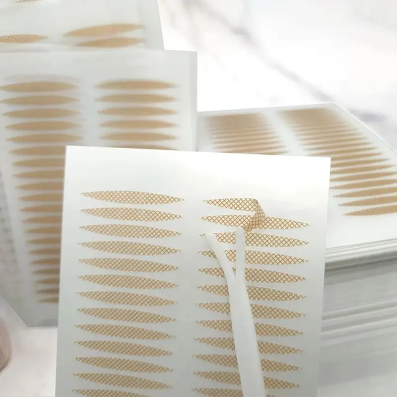 5 Sheets Natural Eyelid Tape, Breathable Eyelid Strip, Waterproof Invisible Eyelid Sticker with Y Shaped Tool 7