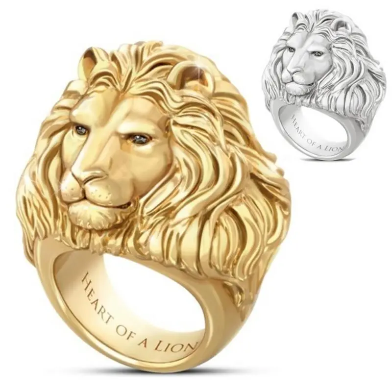 Fashion Creative Men's Ring Popular Exaggerated Lion Ring