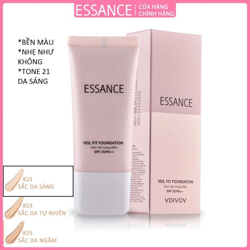 Kem Nền Essance Vdivov Veil Fit Foundation Sand Ivory Tông Da Sáng 21 Trang Điểm