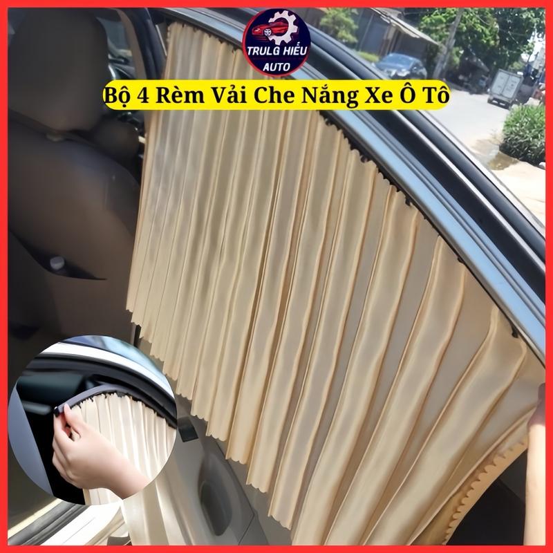 Bộ 4 Rèm Vải Che Nắng Xe Ô Tô Chất Liệu Vải Cao Cấp, Gắn Nam - TikTok ...