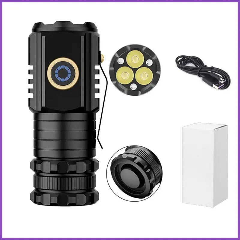 Đèn pin mini siêu nhỏ gọn, siêu sáng X-Balog 350X cường độ sáng 2000 lumen, cổng sạc Type C 1
