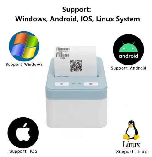 SMARTCOM Printer portable Bluetooth Thermal 80mm Blue Color Cetak Alamat PPOB portable 2