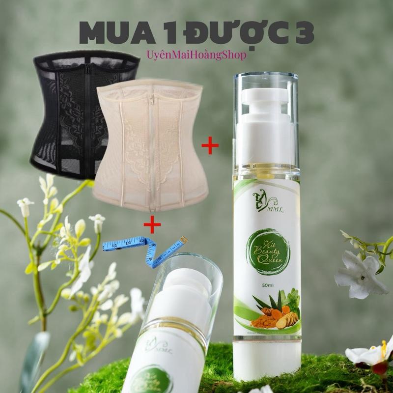 [MUA 1 ĐƯỢC 3] Xịt Beauty Queen + Đai Khoá Kéo + Thước Dây - SẢN PHẨM CHÍNH HÃNG