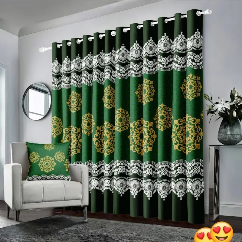 TIRAI PINTU DAN GORDEN JENDELA MOTIF SULTAN SMOKERING 12 LUBANG GORDEN hordeng Kain Tali Curtain free tali Dekorasi