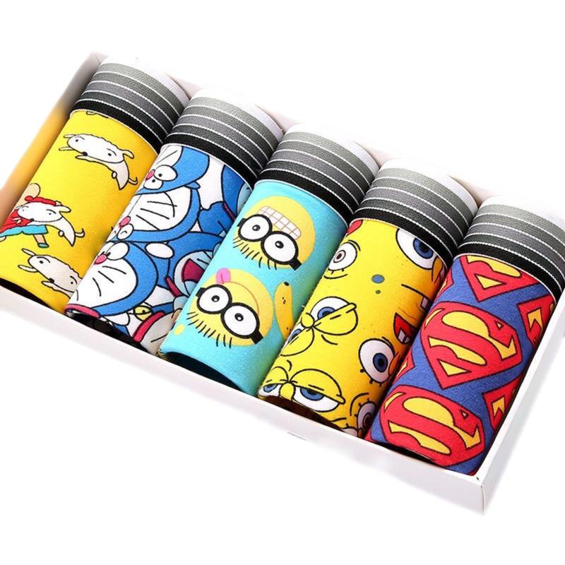 Quần lót nam boxer hoạt hình,quần sịp nam đùi dáng hàn hình cute vải thun mát mềm mịn thông hơi thoáng khí PM29A Quần Boxer Menswear