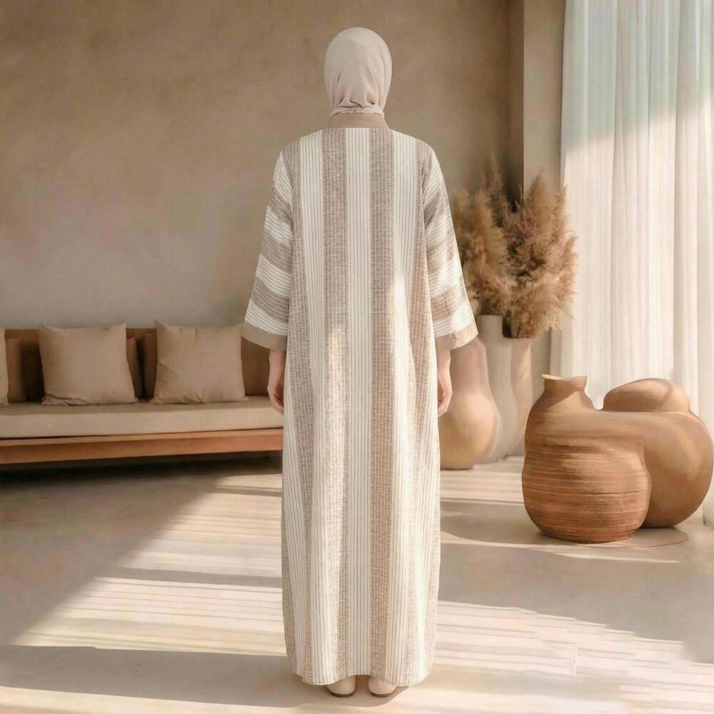 Asaya Gaun Gaya Elegan Kasual Lengan Panjang Dengan