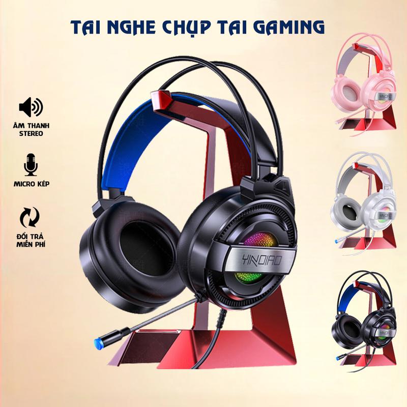 Tai Nghe Chụp Tai Gaming Có Mic Headphone YINDIAO Q3 Âm Thanh Stereo Cực Hay Bass Ấm Chống Ồn