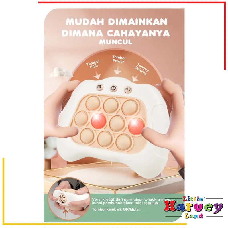POP IT ELEKTRONIK Mainan Edukasi Anak Squishy ViraL Bubble Game Nyala Musik Light LED Fidget  Quick 4
