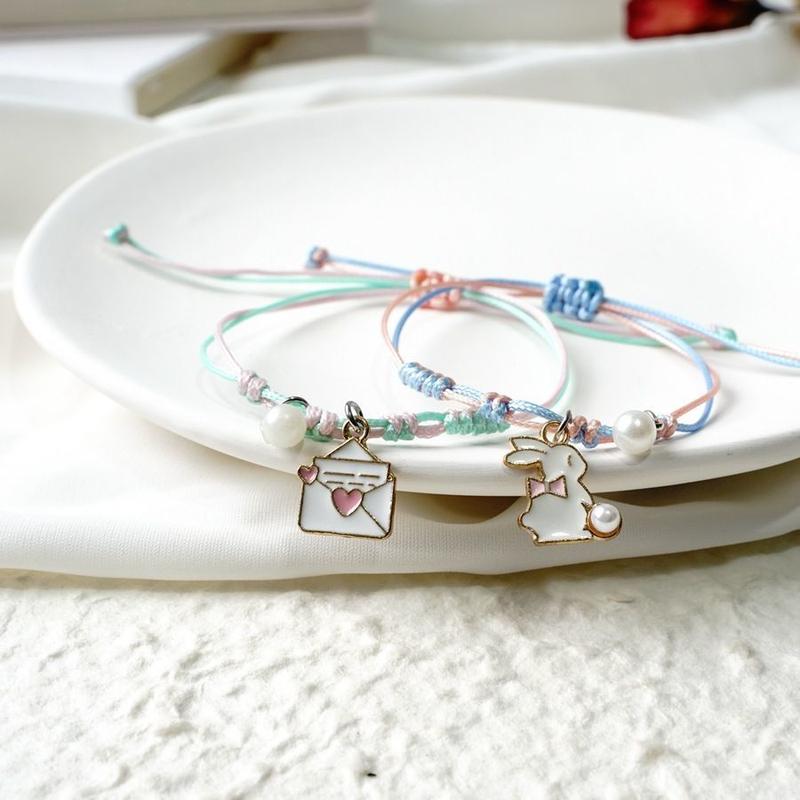 Product Introduction of Cute Student Star Moon Girlfriends' Bracelet Two Three Four Korean Style Mori Style Bracelet Ins Non-Fading Gifts 11