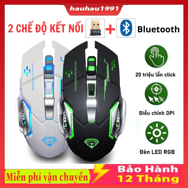 Chuột Gaming Không Dây Bluetooth T28 Dành Cho Game Thủ Click Không Gây Tiếng Ồn Có Đèn LED Chơi Game Cực Đã