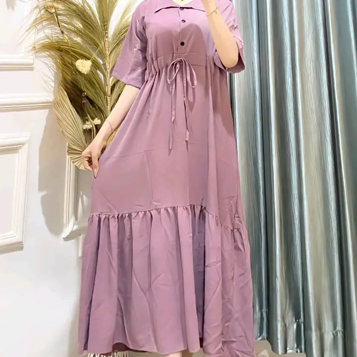 dres wanita amora serut jumbo terbaru bahan cringkel airflow Crinkle 4