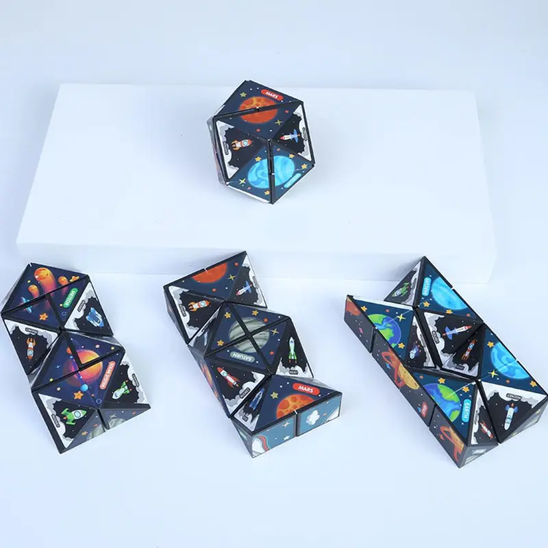 Khối Lập Phương Ma Thuật, 3D, Hình Dạng Rubik Từ Tính Họa Tiết, Hộp Chuyển Nhượng, Giải Tỏa Căng Thẳng Gấp Trí Tuệ 3