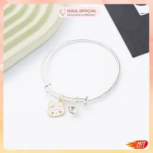 COD iSoul Gelang Korea Lonceng Karakter Sanrio Lucu Anti Karat Titanium Paduan Pembawa Hoki