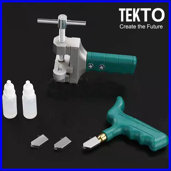 Dao cắt gạch men, Dao cắt kính kèm theo kẹp bẻ tách gạch, kính cao cấp - 058 0