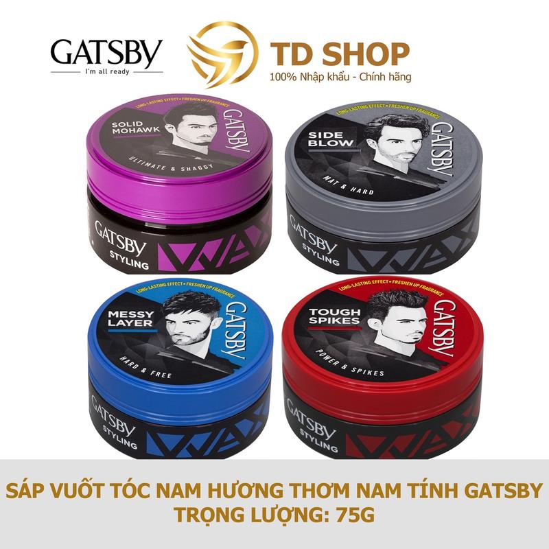 Sáp vuốt tóc nam Gatsby Styling Wax Hard Free I Mat Hard I Power strikes I Ultimate Shaggy 75g - TD Shop