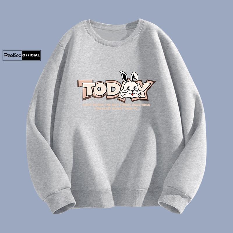 Product Introduction of Áo Sweater Today Nam Nữ By PEABOO Unisex Chất Nỉ Lót Bông Form Rộng 12