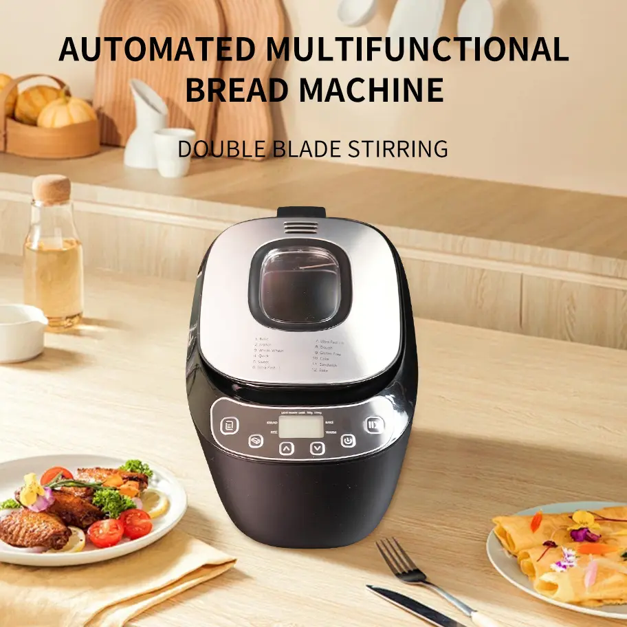 EU Standard Multifunctional Fully Automatic Bread and Cake Maker Breakfast Fermentation 2LBS Home Bread Machine