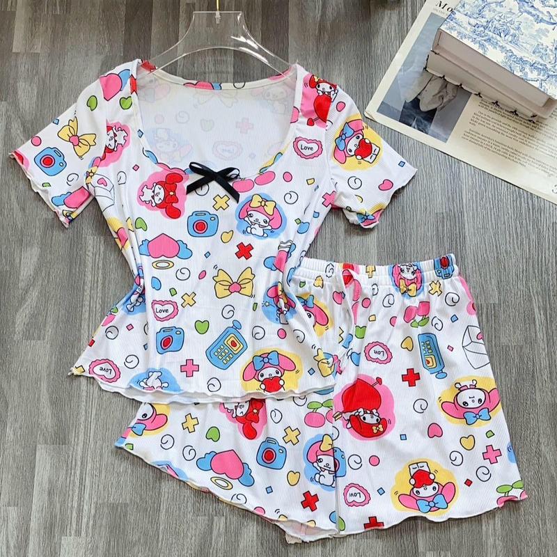 Sét bộ thun đùi hoạt hình dễ thương gân tăm mát mẽ - shopnghi85 5