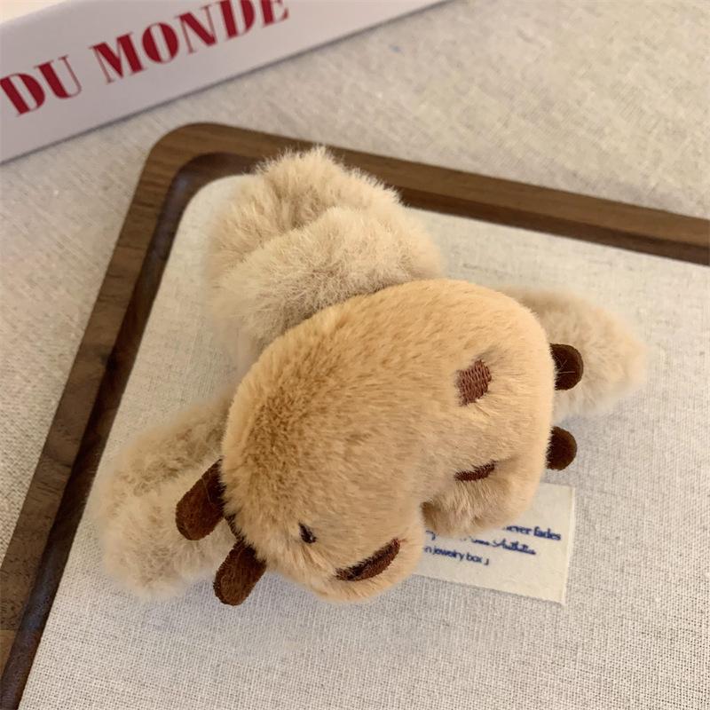 Product Introduction of Exquisite Cute Cartoon Plush Grab Clip Female Back Of The Head Ponytail Claw Hair Tools Female Girls Shark Clip Hair Accessories 15